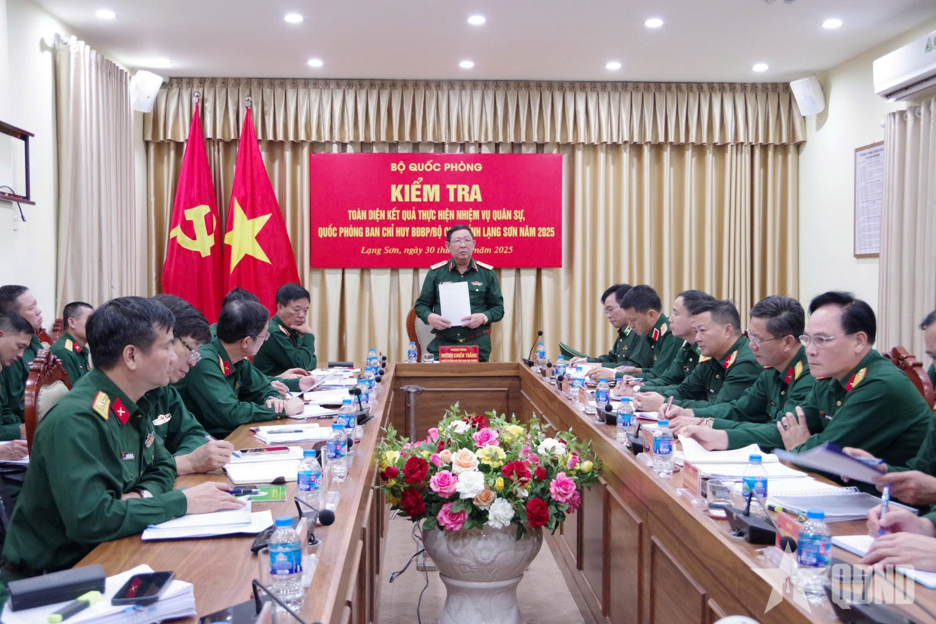 Thượng tướng Huỳnh Chiến Thắng kiểm tra công tác quân sự, quốc phòng tại Lạng Sơn